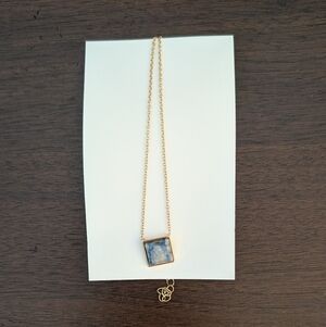 Smoky Blue Pendant Necklace